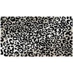 Alfombras negras de algodón para baño  leopardo 