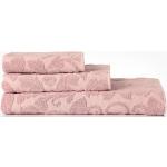 Toallas rosa pastel de algodón de baño con motivo de flores 