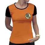 Camisetas naranja de algodón  Dragon Ball ABYstyle talla XS para mujer 
