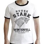 Camisetas estampada blancas de algodón Juego de Tronos House Stark tallas grandes ABYstyle talla L para hombre 