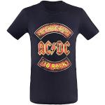 Camisetas de algodón de cuello redondo AC/DC con cuello redondo lavable a máquina para hombre 