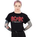 Camisetas negras de manga corta AC/DC manga corta con cuello redondo talla XL para mujer 