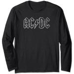 Camisetas negras de encaje de manga larga AC/DC manga larga con capucha con logo talla S para mujer 