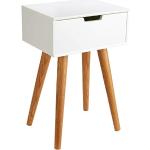 AC Design Furniture Muebles de Diseño Mesita de Noche Mariela, Madera, Blanco, 30 x 40 x 61,5 cm