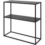 AC Design Furniture Nino - Mesa Consola con Estante (79,5 x 80,5 x 26 cm), Color Negro y Metal