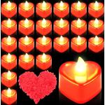 Velas led rojas fluorescentes rebajadas de carácter romántico 