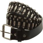 Accesoryo - Cinturón negro, diseño balas de plata negro negro Medium