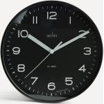Relojes negros de cristal de pared de diseño contemporáneo Acctim 