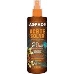 Aceite Protector Solar Hidratante con Factor de Protección Solar 20 SPF UVA UVB en Spray Resistente al agua Textura ligera Invisible 250 ml - Agrado
