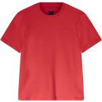 Camisetas rojas de algodón de cuello redondo con cuello redondo informales ADD talla M para mujer 