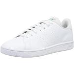 adidas Advantage Base Court Lifestyle Shoes, Zapatillas Hombre, Ftwr White/Ftwr White/Green, 36 EU