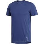 Camisetas azules de poliester de fitness con cuello redondo transpirables de punto adidas Aeroready talla XS de materiales sostenibles para hombre 