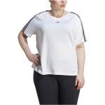Camisetas deportivas blancas de poliester rebajadas de punto adidas Essentials talla L de materiales sostenibles para mujer 