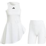 Vestidos blancos de poliester de tenis rebajados con cuello redondo vintage adidas Aeroready talla XS de materiales sostenibles para mujer 