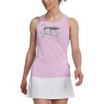 Camisetas deportivas rosas de poliester rebajadas sin mangas con cuello redondo adidas Aeroready talla XS de materiales sostenibles para mujer 