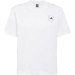 Camisetas blancas de algodón de manga corta rebajadas manga corta con cuello redondo con logo adidas Adidas by Stella McCartney talla L para mujer 