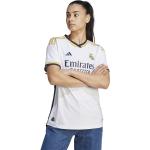 Equipaciones Real Madrid blancas Real Madrid con cuello redondo transpirables adidas de materiales sostenibles 