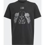 Camisetas negras de algodón de algodón infantiles Star Wars Estrella de la Muerte adidas para niño 
