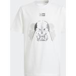 Camisetas blancas de algodón de algodón infantiles Star Wars Estrella de la Muerte adidas para niño 