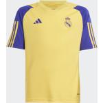 Camisetas de fútbol infantiles amarillas de poliester Real Madrid adidas de materiales sostenibles para niño 