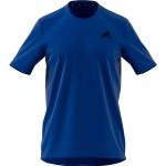 Camisetas deportivas azules de poliester rebajadas con cuello redondo transpirables de punto adidas talla S de materiales sostenibles para hombre 