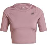 Camisetas rosas de poliester rebajadas adidas talla M de materiales sostenibles para mujer 