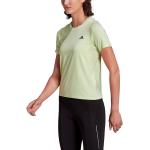 Camisetas verdes de poliester de running rebajadas con cuello redondo adidas talla M de materiales sostenibles para mujer 