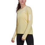 Camisetas amarillas de poliester de cuello redondo con cuello redondo adidas Own The Run talla XS de materiales sostenibles para mujer 