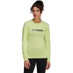 Camisetas deportivas verdes de poliester rebajadas adidas talla M de materiales sostenibles para mujer 