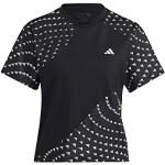 Camisetas deportivas negras de nailon con cuello redondo transpirables de punto adidas Run It talla XXS para mujer 