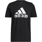 Camisetas estampada negras con cuello redondo con logo adidas talla S para hombre 