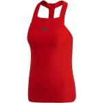 Camisetas deportivas rojas de poliester rebajadas sin mangas con cuello redondo transpirables adidas Barricade talla XXS para mujer 