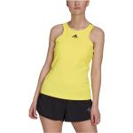 Camisetas deportivas amarillas de poliester rebajadas sin mangas con cuello redondo adidas talla M de materiales sostenibles para mujer 
