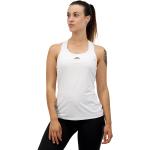 Camisetas deportivas blancas de poliester rebajadas sin mangas con cuello redondo de punto adidas Aeroready talla M de materiales sostenibles para mujer 