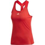 Camisetas deportivas rojas de poliester rebajadas sin mangas adidas talla XS de materiales sostenibles para mujer 