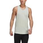 Camisetas deportivas grises de goma rebajadas sin mangas con cuello redondo con logo adidas talla XL de materiales sostenibles para hombre 