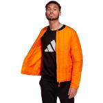 Chaquetas deportivas naranja de poliester rebajadas con rayas adidas talla XL de materiales sostenibles para hombre 
