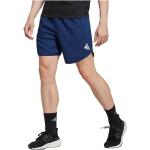 Shorts azules de poliester rebajados con logo adidas talla S de materiales sostenibles para hombre 
