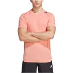 Camisetas deportivas rosas de poliester rebajadas con logo adidas talla S de materiales sostenibles para hombre 