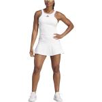 Vestidos blancos de poliester de tenis rebajados con cuello redondo adidas talla S de materiales sostenibles para mujer 