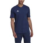 Camisetas deportivas azules de algodón tallas grandes con escote V de punto adidas talla 3XL de materiales sostenibles para hombre 