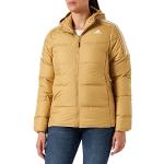 Abrigos dorados de poliester con capucha  adidas Essentials talla XL de materiales sostenibles para mujer 