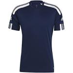 Camisetas deportivas azul marino de jersey rebajadas con cuello redondo transpirables con logo adidas Squadra talla M para hombre 
