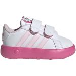 Zapatillas rosas de sintético de pádel rebajadas con velcro con rayas adidas talla 22 para mujer 