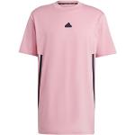 Camisetas deportivas rosas de algodón con cuello redondo de punto adidas talla S para hombre 