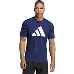 Adidas Hombre T-Shirt (Short Sleeve) Tr-Es Fr Logo T, Dark Blue/White, IB8275, 2XL