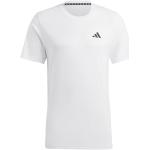 Camisetas deportivas blancas de poliester tallas grandes con cuello redondo de punto adidas talla 3XL de materiales sostenibles para hombre 