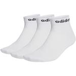 adidas Think Linear 3 Pairs, Calcetines, Unisex adulto, Blanco (White/Black), 46-48