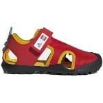 Sandalias rojas de goma de tiras rebajadas con velcro adidas Junior 