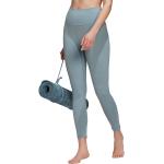 Leggings deportivos azules de poliester rebajados entrelazados adidas talla M de materiales sostenibles para mujer 